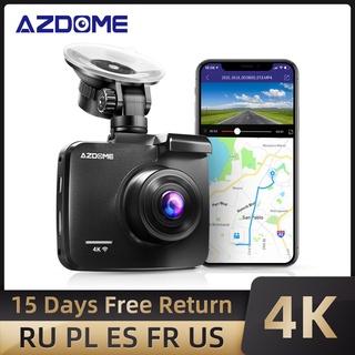 AZDOME 4K 2160P Dual Lens Built in GPS WiFi FHD 1080P Front + VGA Rear Camera Car DVR Recorder GS63H (1)