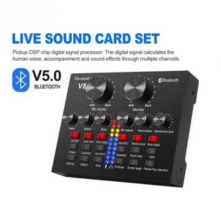 【Original Product】PC Laptop External Sound Card Bluetooth 5.0 Mixer Board Voice Changer Noise Reduct