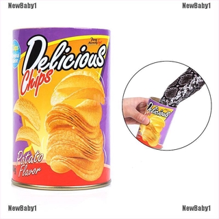 {NewBaby1}Funny Potato Chip Can Jump Spring Snake Toy April Fool Day Jokes Prank Trick Toy