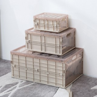 S/M/L Size Storage Box Basket Folding Case Collapsible Crate Boxes Desktop Holder Dustproof Odorless