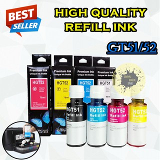 hp compatible refill ink gt51 black and gt52 colored For HP Deskjet GT 5810 5820 smart tank series