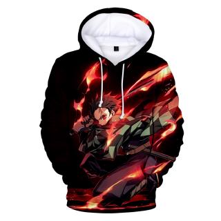 Japanese Anime Demon Slayer: Kimetsu No Yaiba Hoodie Color Printed Cosplay Hooded Sweatshirt Jacket