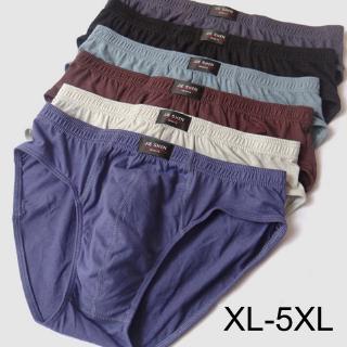 【Nan】Cheapest Cotton Mens Briefs Plus Size Men Underwear Panties XL-5XL Men's Breathable Panties Briefs