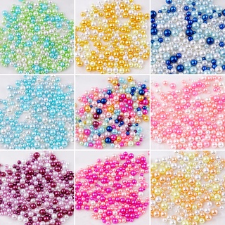 150pcs/batch 3-8mm Mixed Pearl Beads With Hole ABS Round Imitation Pearl Spaced Beads For DIY Bracelet Jewelry