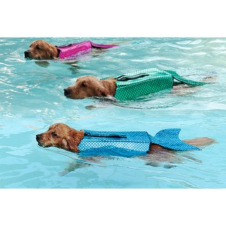 Mermaid Pet Life Vest Pet Dog Floater Swim Safety