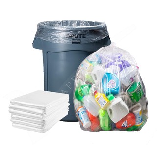 100pcs White/Clear Medium [11x11x24"] Garbage Bag Plastic Bag Trash Bag Roll Basurahan Trash Can (4)