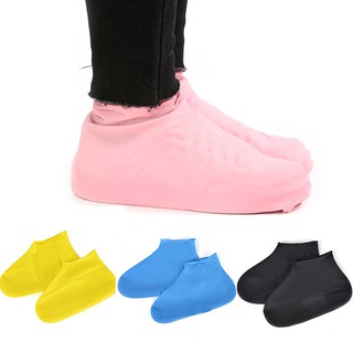 rain shoe■✈∏1 Pair Reusable Latex Waterproof Shoes Covers Slip-resistant Rubber Rain Boots