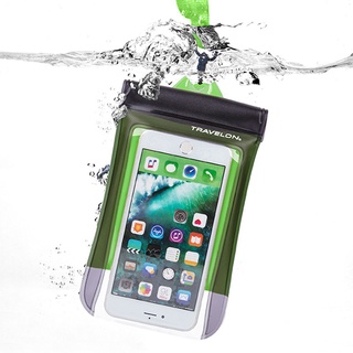 Travelon OS Clear View Waterproof Pouch Accessories Green loGI