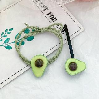 band sweet avocado hair hairpin simple knotted ponytail rope girl bangs clip clip side clip F170 (1)