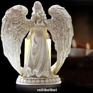 Christmas Collection Decorative Flamless Praying Resin Wings Angel Figurine