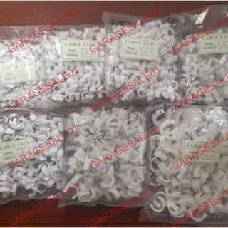 Pvc white cable clip/ clable clamp. 6mm,7mm, 8mm, 9mm, 10mm, 12mm, 14mm.