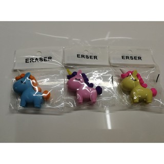 Unicorn 3D Eraser / Sold as set ( 3pcs.) Correction Supplies
