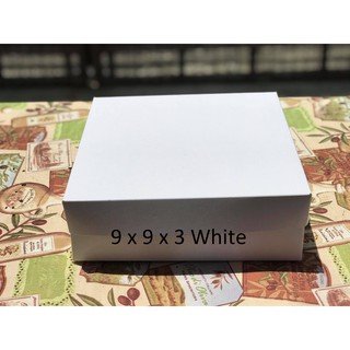 5PCS 9 INCHES BY 9 INCHES BY 3 INCHES WHITE BOX/CARTON/9x9x3
