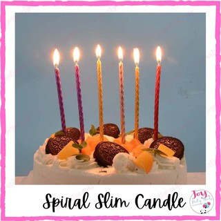 Spiral Slim Candle (6pcs)