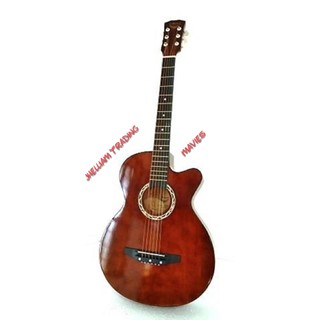 Mavies 38 Inch Acoustic Guitar With Trusrod Color Brown