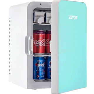VEVOR 15L Cute Mini Fridge with Freezer 12V Small Car Refrigerator Portable Can Cooler for Room Home
