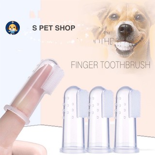 【ready stock】№✗Pets supplies dog toys ultra soft finger brush Dog toothbrush (6)