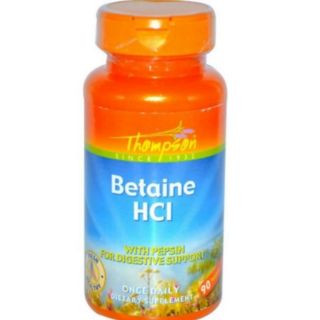 BETAINE HCL 90 tablets BY THOMPSON IMPORTED FROM USA