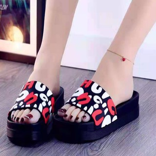 Ladies Korean Style Sandals Fashion Wedge Sandals Flat sandals#1314-1(add one size)