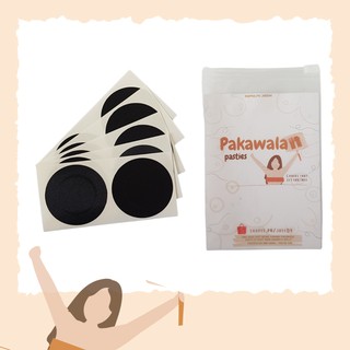 (5 pairs) Pakawalan Pasties Thick Waterproof Black Satin Nipple Cover