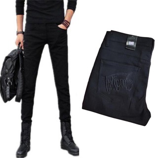 7710# Black Cotton Pants Skinny For Men Stretchable (1)