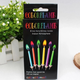 6pcs Color Flame Birthday Candle