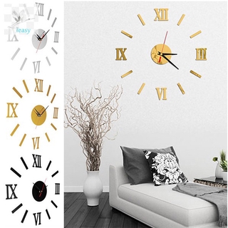 Modern Design DIY 3D Big Wall Stickers Clock Home Decor Quartz Watch Acrylic Mirror Clocks