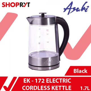 Asahi EK-172 Electric Cordless Kettle 1.7L + FREE Face Shield