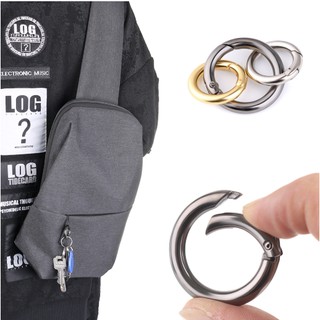 5pcs Camping Hiking O Shape Ring Alloy Buckles Clips Carabiner Round Hooks