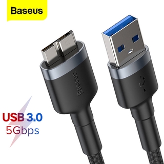 Baseus USB 3.0 To Micro B Cable 5GB Fast USB Type A Micro-B Data Cable for Samsung HDD External Hard Drive Disk Cord