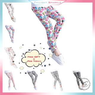 【TS】Legging Budak Kids Pants Flower Cotton Seluar Budak Perempuan Korean Style Sport
