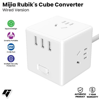 Mijia Rubik's Cube Converter Power Strip 3USB Socket Adapter in Wired and Wireless Version (1)