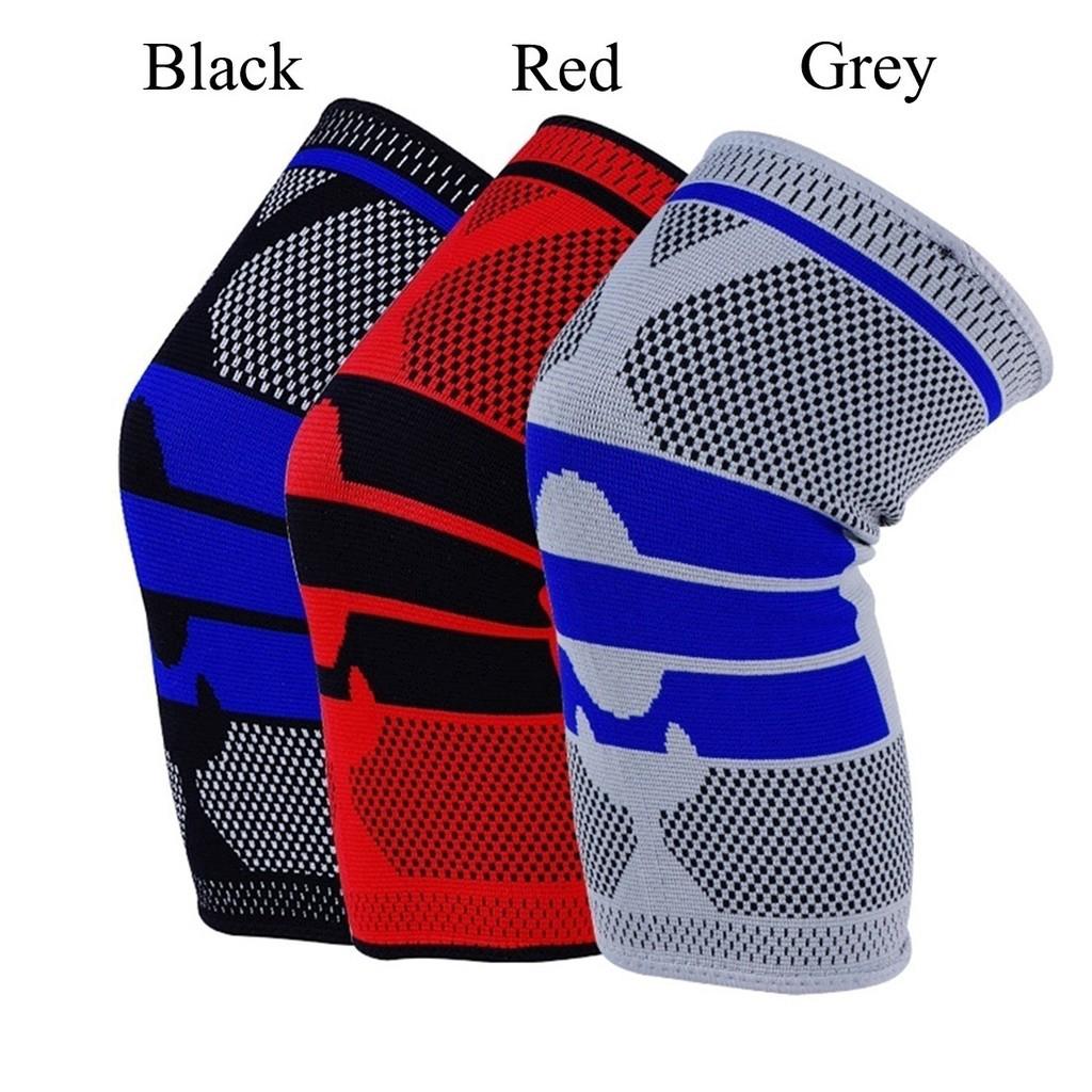1pc Kneepad Sport 3D Knee Support Pad High Compression Silicone Sleeve Brace Support Guard Fitness Gear Basketball Volleyball Brace Knee Protector
