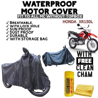 HONDA XR150 L MOTOR COVER Original WITH FREE CHAM CLEAN waterproof Motorcycle Cover Black | COD