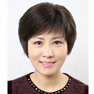 ❉Free Gift ❉ BEST Natural Synthetic Middle Age Women Ladies Topper Full Wig Short Hair Wig Hairpiece Fashion Middle Age Women Wig Chemotherapy Wig Gift for Mom
