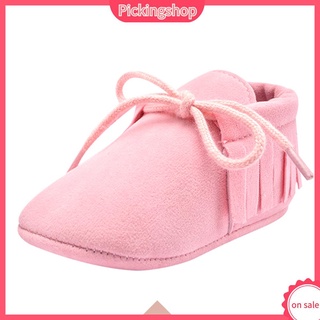 ♣❉Baby Tassel Soft Sole Leather Shoes Infant Boy Girl Toddler Moccasin Shoe-115571.20
