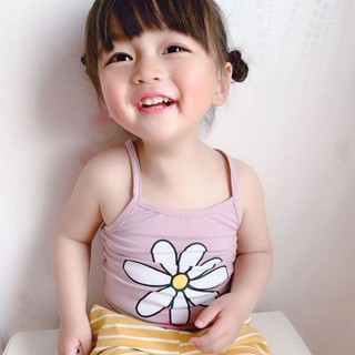 【COD】Ready Stock Toddler Cotton Sling Vest Baby Girls Cartoon Tops Kids Sleeveless Beach Clothes for 1-5Y (8)