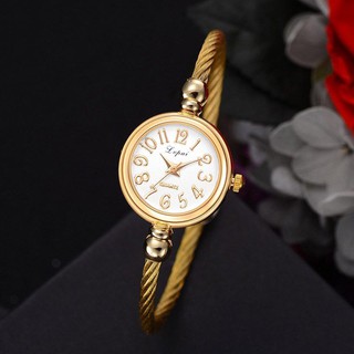 Womens Classic Twisted Band Bracelet Bangle Cuff Round Mini Quartz Wrist Watches