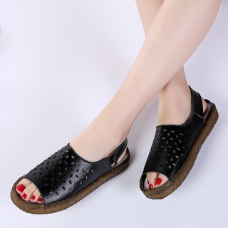Big Plus Size 35-44 Women Sandals Peep Toes Soft Shoes Hollow Breathable (4)