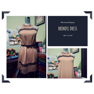 BROWN A-DRESS(WITHOUT BELT)