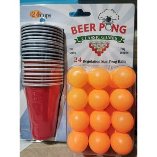 Beer Pong Cups and Balls 12pcs & 24pcs drinking game