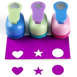 Ready Stock/⊕✸┋Crafts Punch paper punches ,Punches,Pack of 3,Heart,Circle,Star