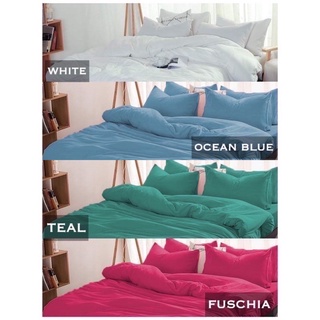 SOCAREcomfore 4in1 PLAIN Cotton Bedsheet Set Premium Quality (4)