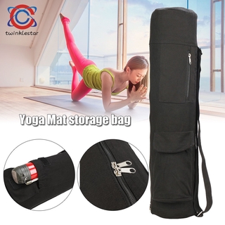 Canvas Yoga Mat Bag Sport Large Capacity Full Zip Yoga Mat Carry Sling Bag
