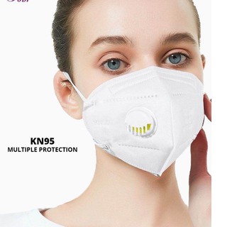 2 PCS Kn95 Masks 5-ply 3D Reusable With Valve Face Mask Protection