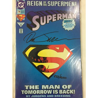 Superman #78 signed by artist Dan Jurgens with Certificate of Authenticity