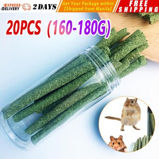 【20PCS(160-180G)】Natural Rabbit Hamster Grass Chew Sticks Pet Food Toy Natural Snack For Rabbit Hams