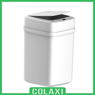 [COLAXI] 12L Touchless Trash Can Smart Sensor Automatic Rubbish Bins Black White