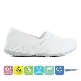 Oxypas SUZY (White) Women's Quality & Comfortable Slip-On Anti-Fatigue Shoes or Doctors, Nurses, Med