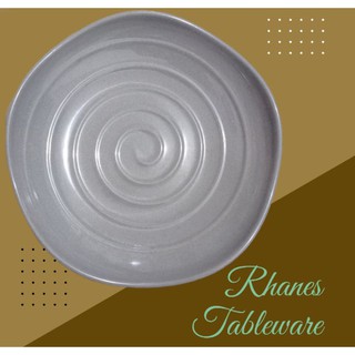12 pcs lunch dessert melamine plate 9 inches spiral design Melaware Tableware Dinnerware